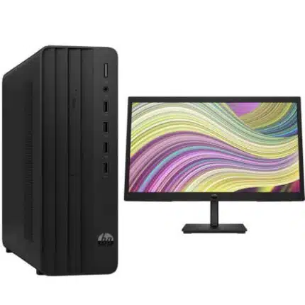 Ordinateur de bureau HP avec moniteur écran large, idéal pour le bureau et la maison, haute performance, compact et fiable, vendu en déstockage Afric.