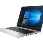 Ordinateur portable HP ultrafin avec écran Windows 10, parfait pour le travail et les loisirs, dotée de plusieurs ports pour une connectivité optimale.