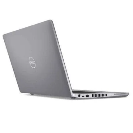 Ordinateur portable Dell gris léger, vue de côté avec ports visibles, parfait pour le déstockage électrique et high-tech, livraison rapide, prix compétitifs en Afrique.
