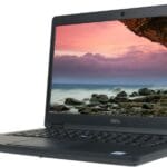 Ultrabook Dell professionnel avec écran 13 pouces, léger et performant, idéal pour le travail nomade et la bureautique.