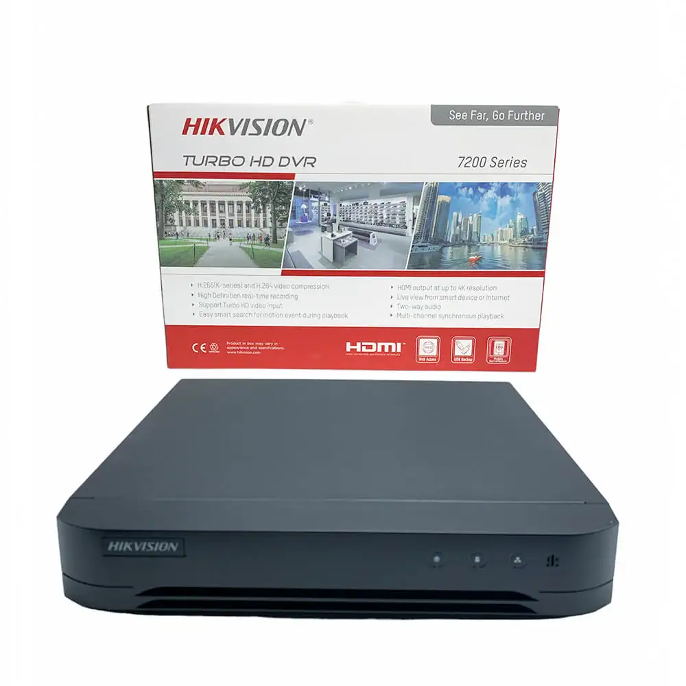 DRV Hikvision Turbo HD 7200 Series, enregistrement en 4K, compatible HDMI, surveillance vidéo, caméra haut de gamme, déstockage, matériel de sécurité professionnel, CCTV.