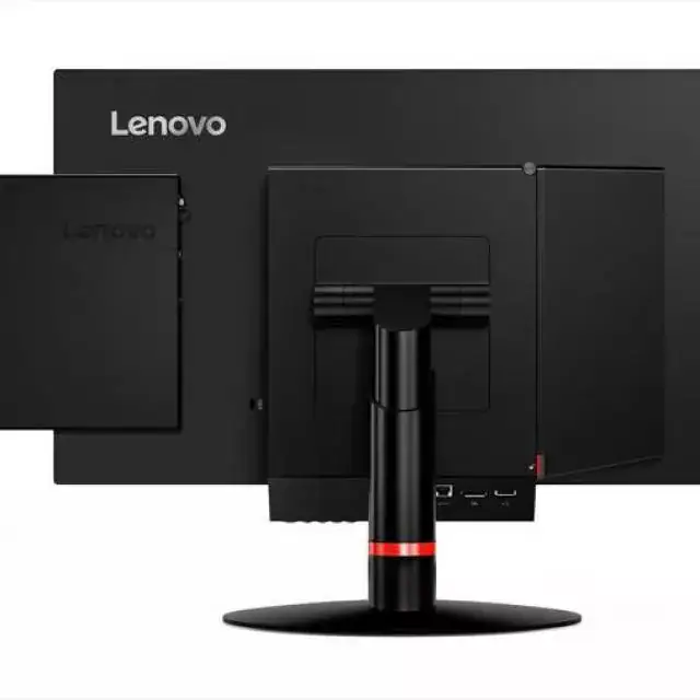 Écran Lenovo noir avec support réglable et ports USB, matériel informatique en vente à prix réduit.