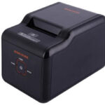 Imprimante thermique compacte et portable pour étiquettes et reçus, idéale pour petites entreprises et commerce.