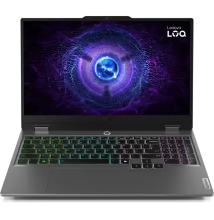 Ordinateur portable Lenovo Laqo avec éclairage RGB du clavier et écran haute résolution.