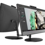 Écran d'ordinateur professionnel avec double moniteur, idéal pour la conception et la modélisation 3D, technologie d'affichage avancée pour une productivité optimale.