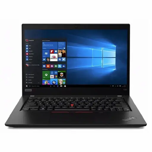 Ordinateur portable Lenovo avec Windows 10, écran lumineux et clavier QWERTY, idéal pour le travail et les loisirs.