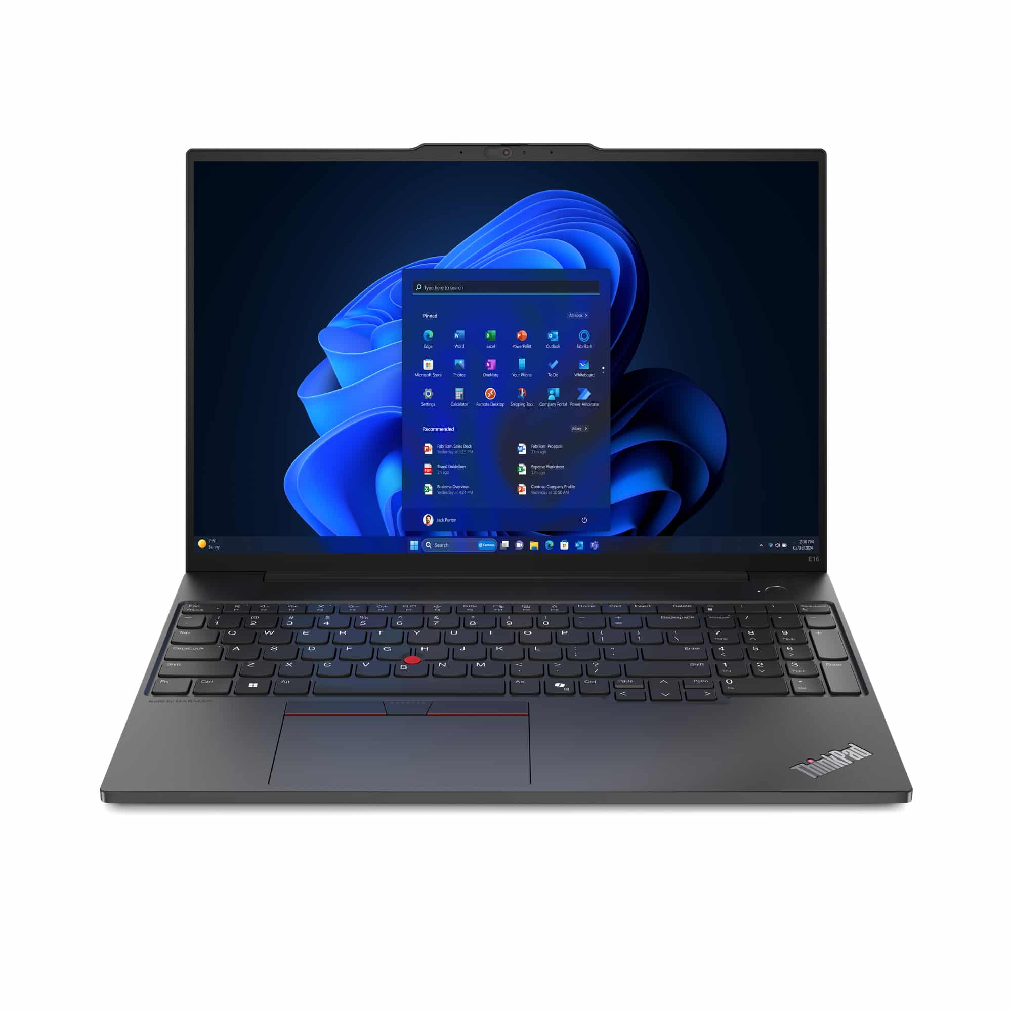 Portable ordinateur professionnel Lenovo ThinkPad L series avec écran Windows 11, clavier full size, performance et fiabilité pour le travail et la mobilité.