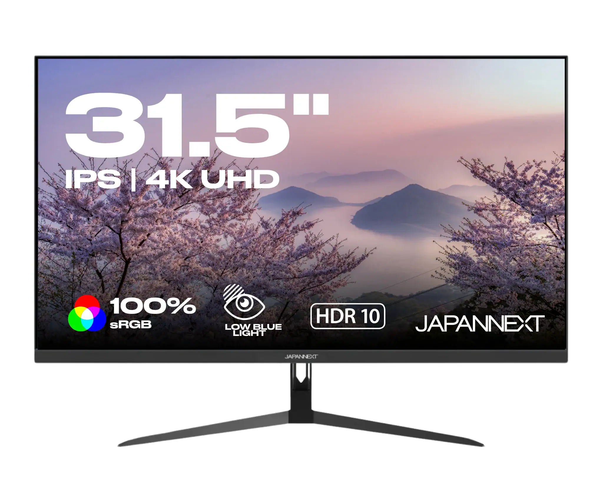 JN-IPS315UHDR_front_with_specs_color_background_ae4f5a76-be03-42f0-b3c7-356ec3f39c65 Moniteur 31,5 pouces 144 Hz AMZG – Image 1