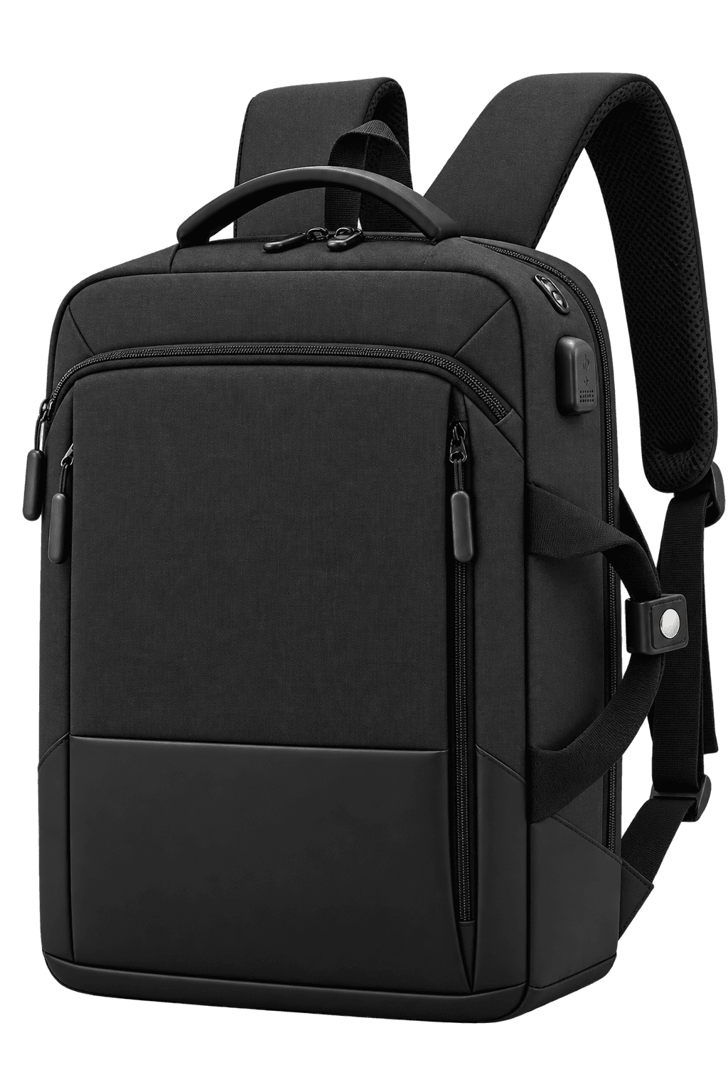 Sac à dos pour laptop noir, bleu marine et gris